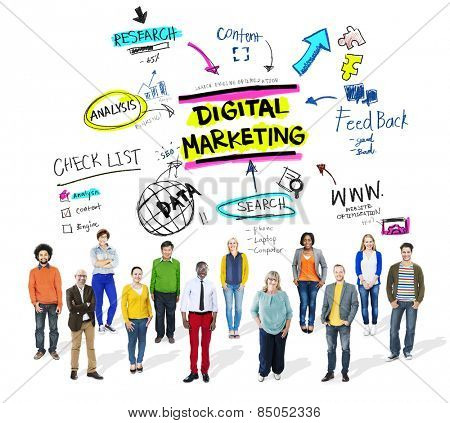 Digital Marketing Branding Strategy Online Media Concept