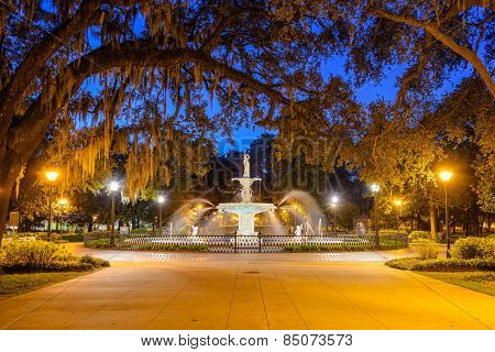 Savannah, Georgia, USA at Forsyth Park.