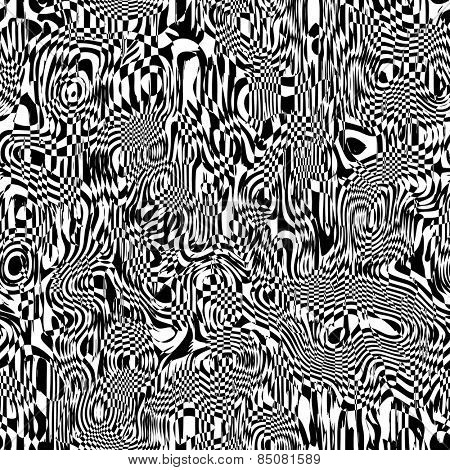 Psychedelic geometric seamless optical illusion background