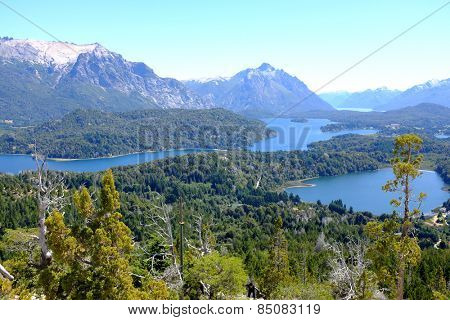 Overview of Nahuel Huapi national park and Lake - Argentina