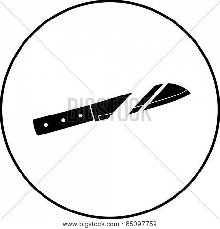 kitchen or chef's knife symbol