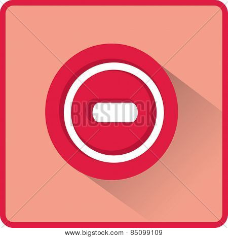 Vector minus web flat icon
