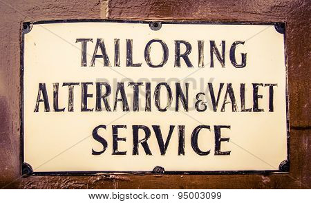 A Vintage Tailor Sign In London