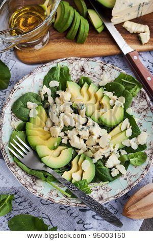 Avocado And Blue Cheese Salad