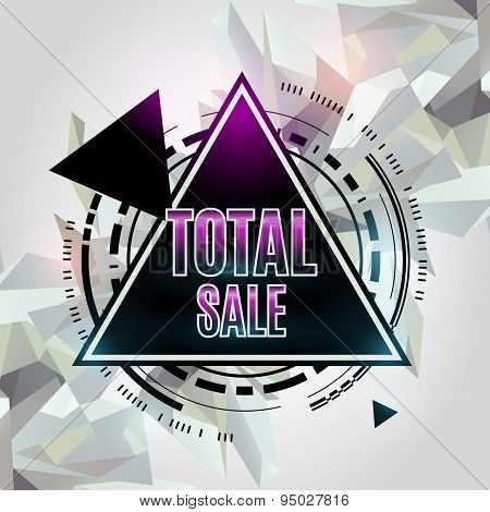 Total Sale Abstract Geometric Background