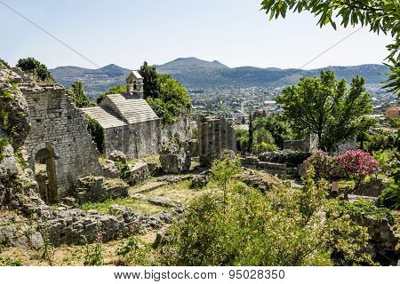 Church Of St. Jovan In The Old Town Of Bar In Montenegro