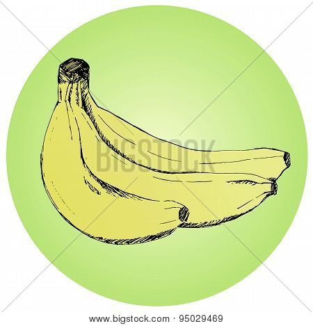 Fresh Bananas Of Yellow Color.