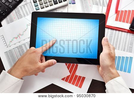 Hands Using Tablet Pc