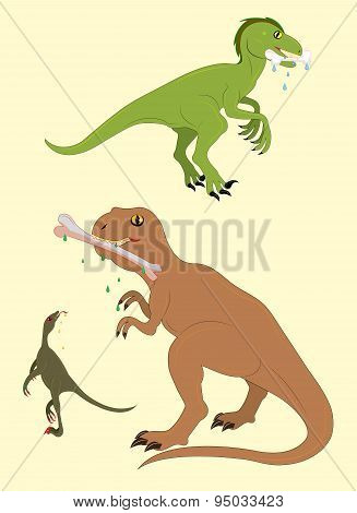 Dinosaurs and tasty stones.