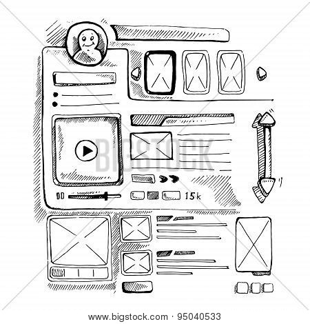 Doodle Portfolio Wireframe