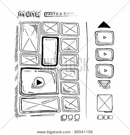 Doodle Portfolio Wireframe