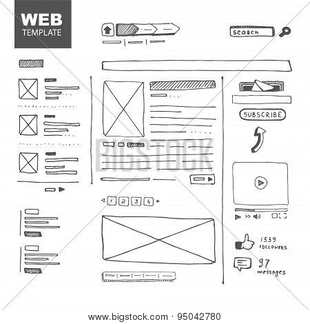 web page wireframe