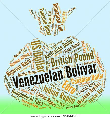 Venezuelan Bolivar Means Worldwide Trading And Coin