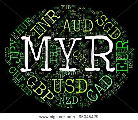 Myr Currency Means Malaysian Ringgits And Currencies