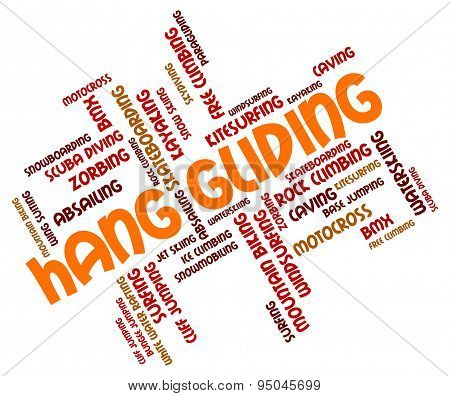 Hang Gliding Means Hanggliders Words And Glide