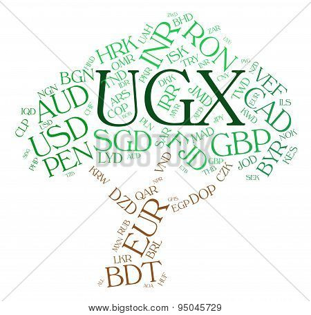 Ugx Currency Means Uganda Shilling And Forex