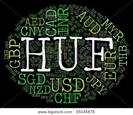 Huf Currency Means Worldwide Trading And Exchange