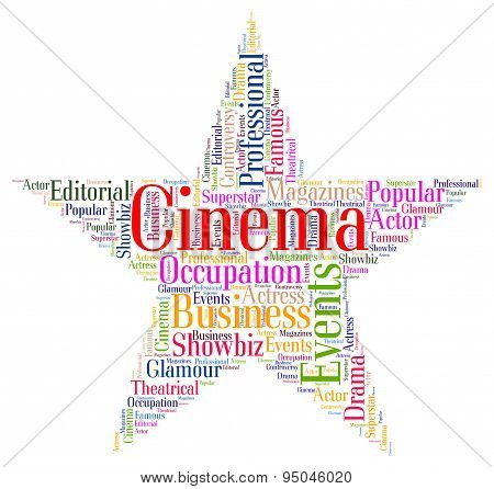 Cinema Star Indicates Hollywood Movies And Cinemas