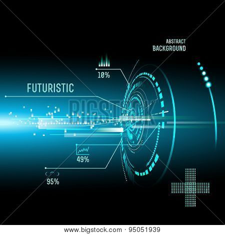 Futuristic interface, HUD,  imfographics ,vector