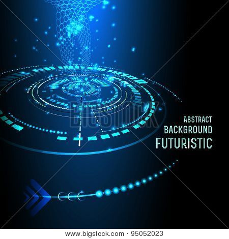 Futuristic interface, HUD,  vector background