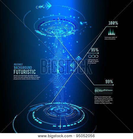 Futuristic interface, HUD,  imfographics ,vector