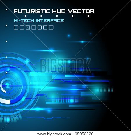 Futuristic interface, HUD,  vector background