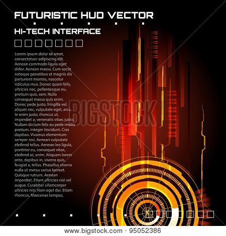Futuristic interface, HUD,  vector background