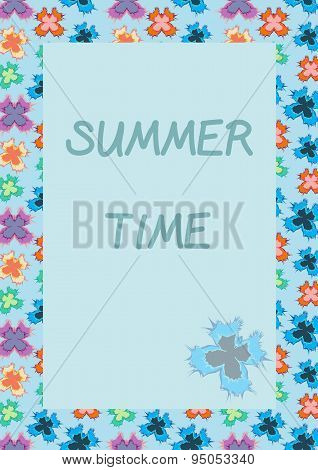 Butterfly colorful seamless vector illustration card