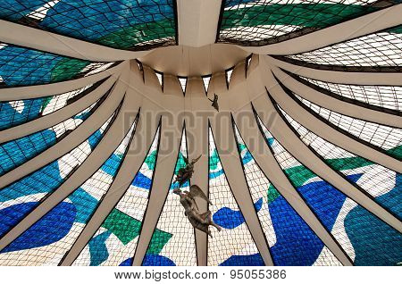 Interior of the Cathedral in Brasilia