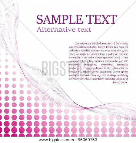 Abstract Page Decor Halftone With Sample Text
