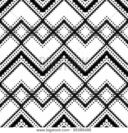 Black and white geometric pattern.