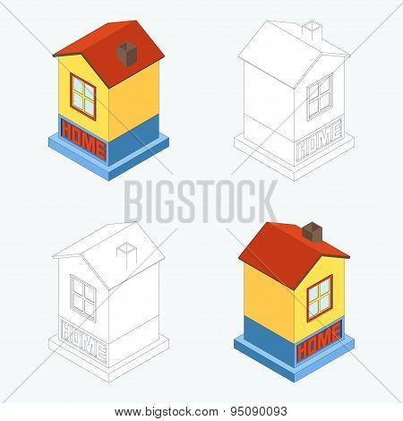 Vector Illustration Of House.