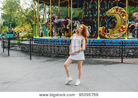 Beautiful red hair girl