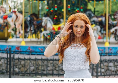Beautiful red hair girl