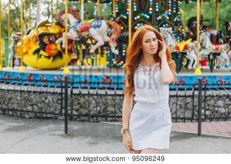 Beautiful red hair girl