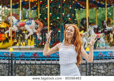 Beautiful red hair girl