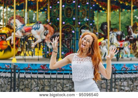 Beautiful red hair girl