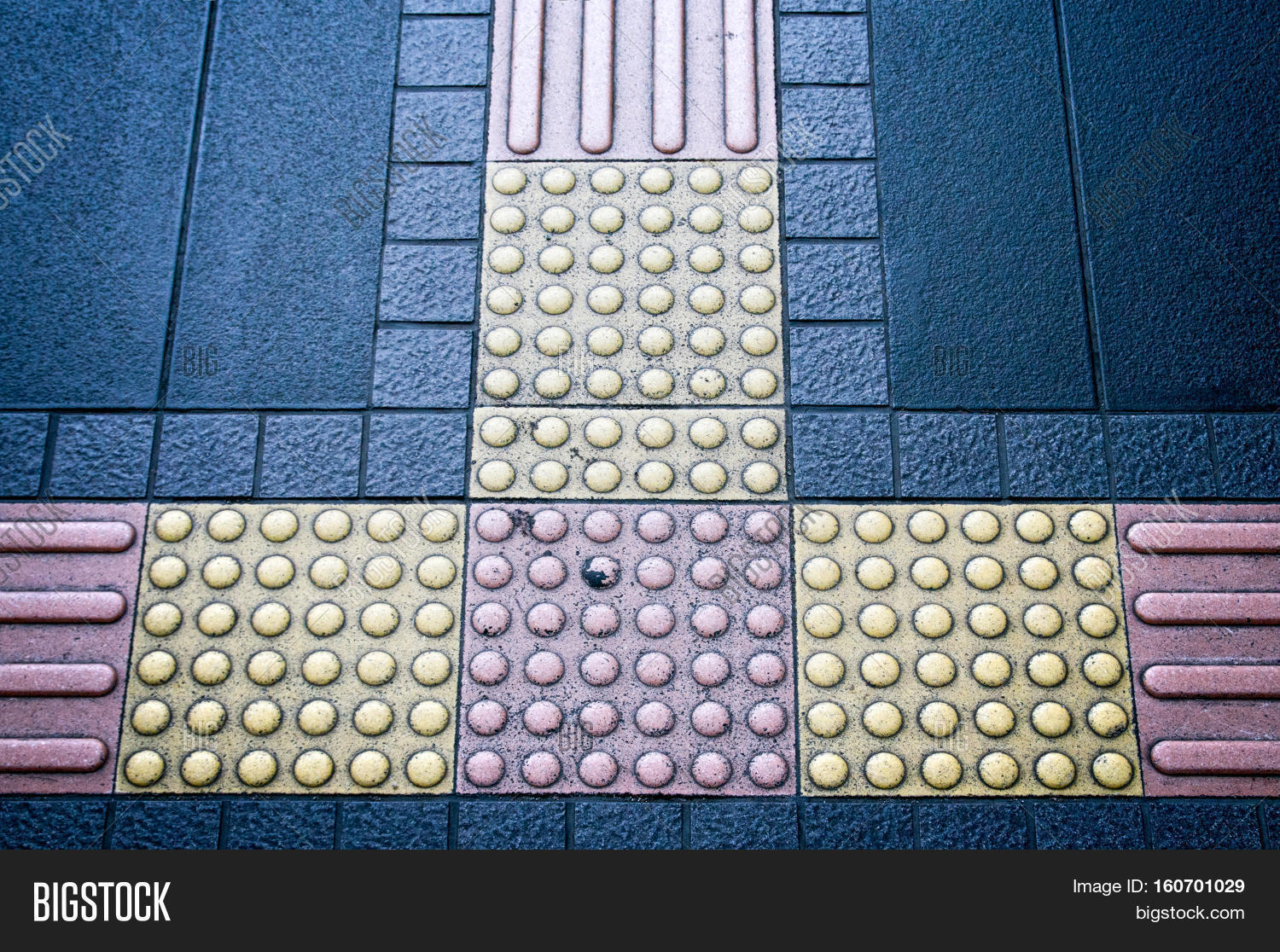 Blind Guide Path Sidewalk Guides Blind Image & Photo (Free Trial) | Bigstock