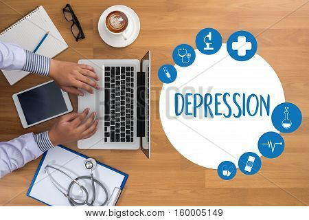Depression  Miserable Depressed , Depression And Its Consequences, Depressed Emotions Concept ,  Alo