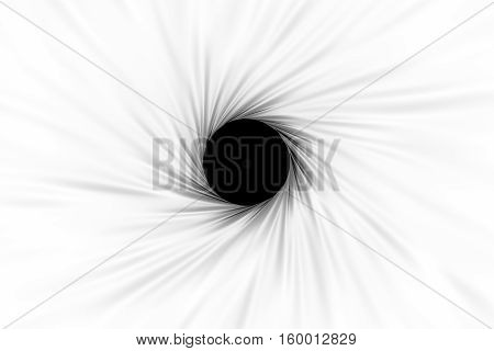 black hole foramen white background 3d illustration