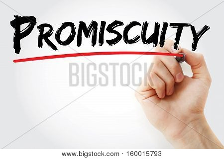 Hand Writing Promiscuity With Marker