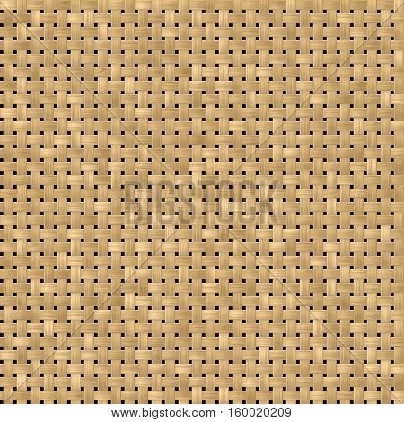 woven rattan wicker weave seamless pattern texture background - light beige color