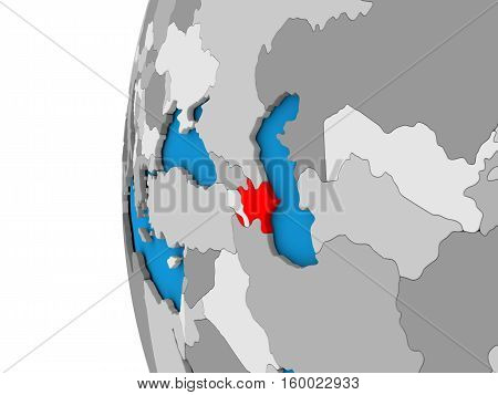 Azerbaijan On Globe