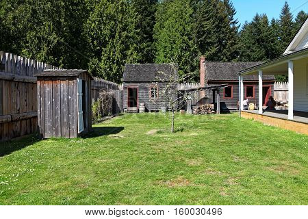 Tacoma, Wa - April 23,2011: Historical Fort Nisqually In Point Defiance Park, Tacoma