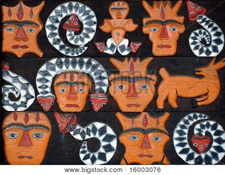 Aboriginal Painted Wood Carvings