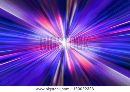 Background of red light rays on a dark red and blue background. Soft focus. selective focus