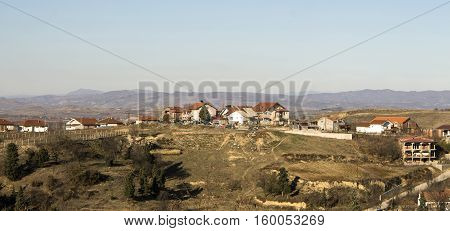 Edge of town Kavadarci Macedonia. Tikvesh wine region. The heart of Macedonia wine industry.