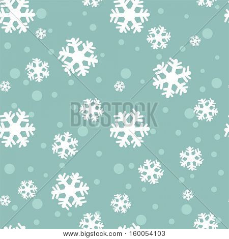 Holiday seamless background with snowflakes