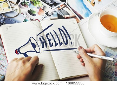 Hello Great Accost Greeting Salute Welcome Concept