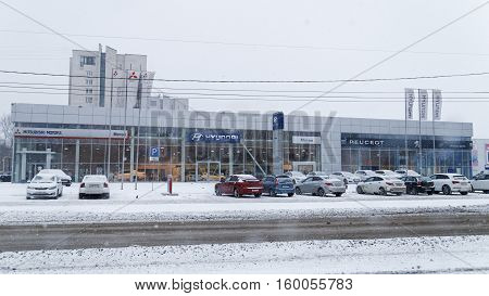 Building Of Multibrand Car Selling And Service Center